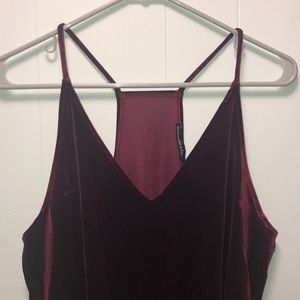 Velvet Burgundy Sexy Tank Top Abercrombie & Fitch